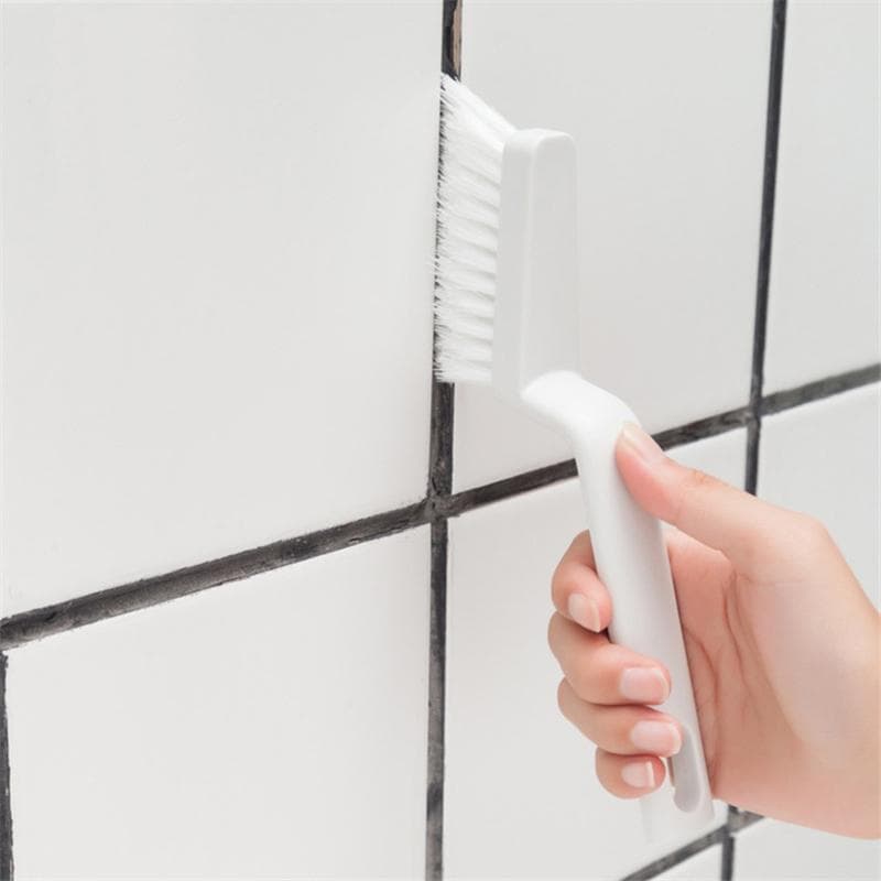 Kitchen Crevice Brush,Multipurpose Bathroom Tile Floor Gap Cleaning Brush Window Groove Cleaning Brush Convenient Household Corner Tools 1pc white