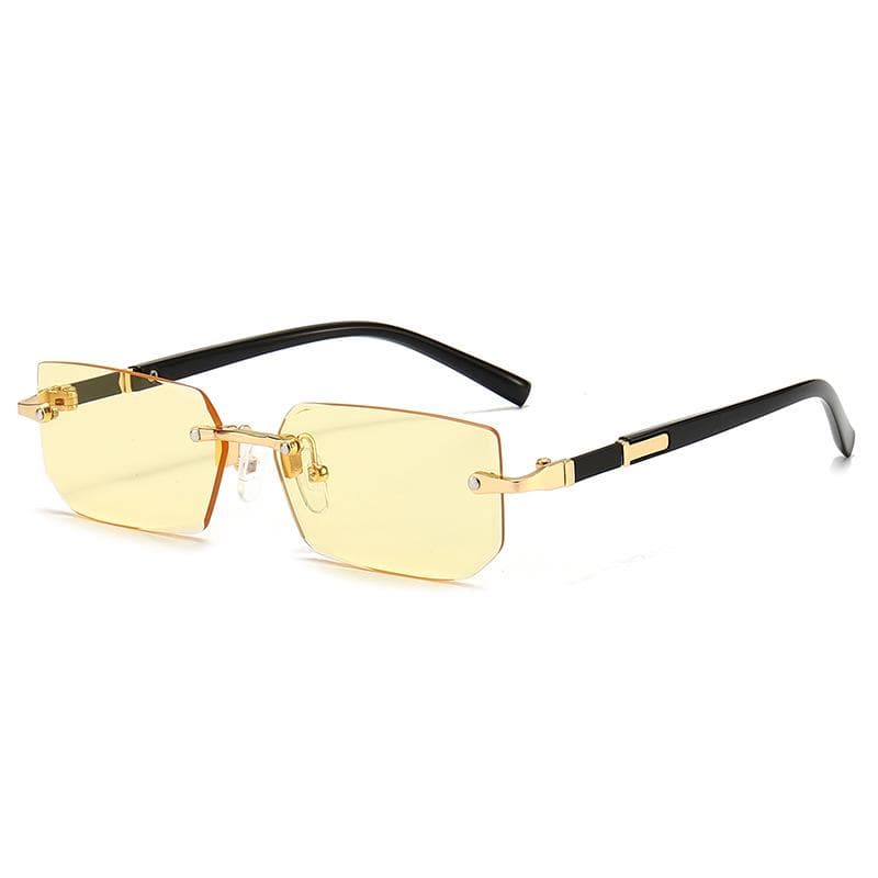 Rimless Sunglasses Rectangle Fashion Popular Women Men Shades Small Square Sun Glasses For Female male Summer Traveling Oculos 1PCS