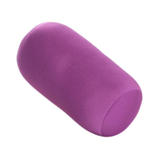 Cylindrical Pillow Built-in Foam Particles Microbead Roll Pillow Stuffed Sofa Cushion Bedroom Sleep Throw Pillow Neck Head Back Support Rest purple