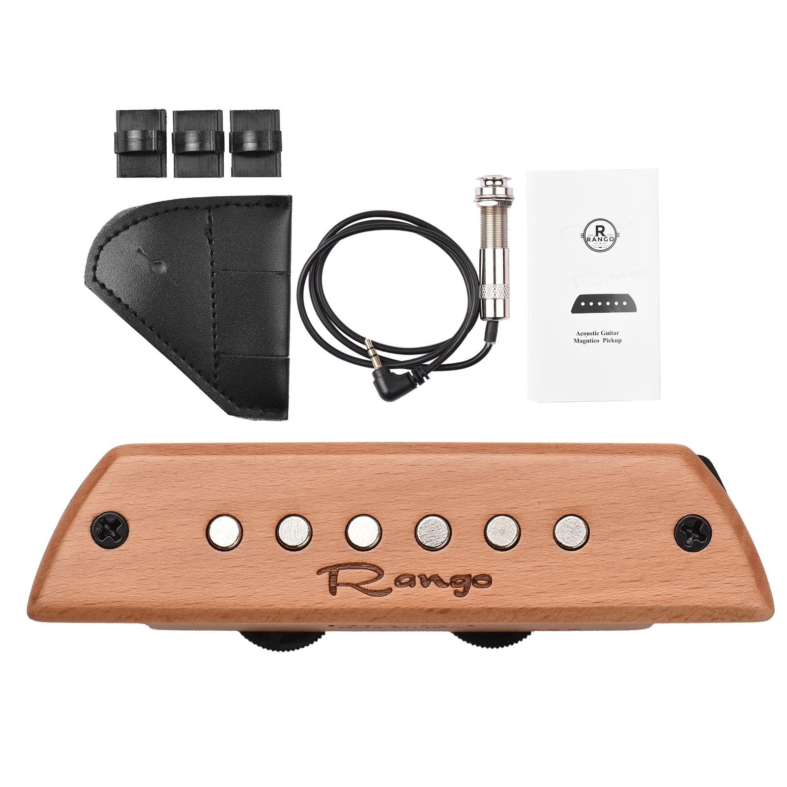 Rango RG-S3 Acoustic Guitar Magnetic Pickup Beech Wood Passive Magnetic Soundhole Pickup No RG-S3