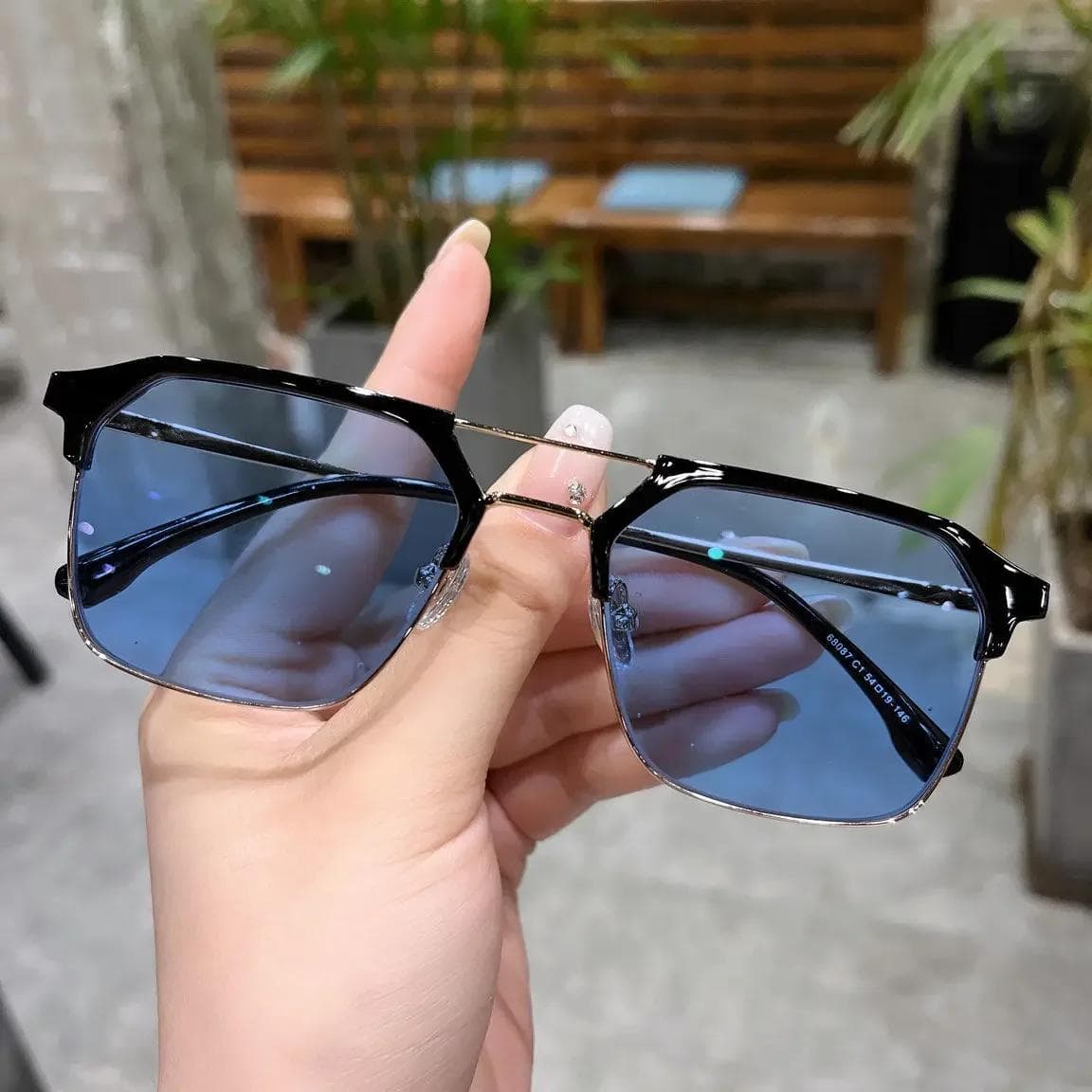 Double Beam Photochromic Myopia Glasses Outdoor Sun Glasses Fashion Vintage Color Changing Near Sight Eyewear Diopter 0 TO -6.0 -4.0