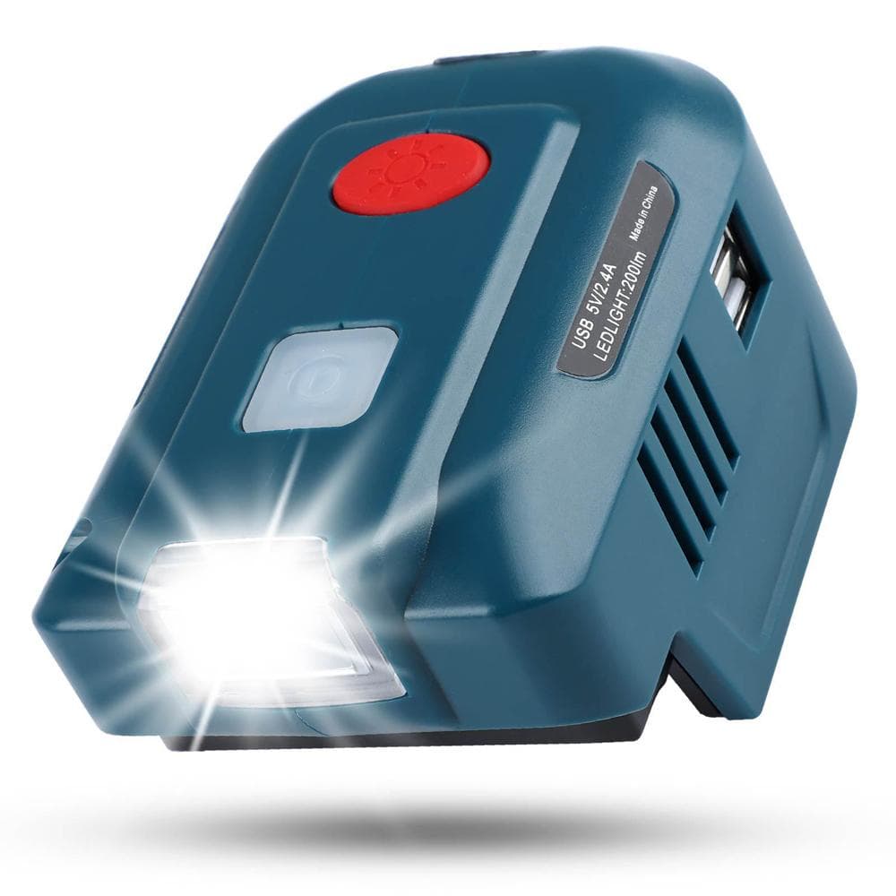 Power Tool Lithium Battery Inverter Generator Portable Power Source Dual USB Adapter with LED Light EU Plug multicolour