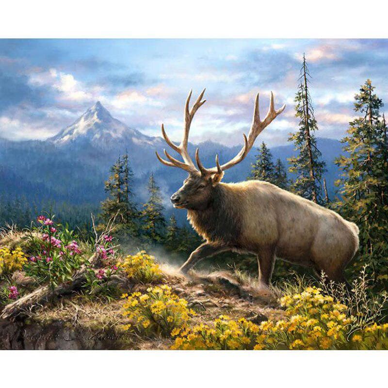 5D DIY Diamond Painting Forest Deer Embroidery Cross Stitch Sika Deer and Reindeer 5D Home Decor 50X70CM