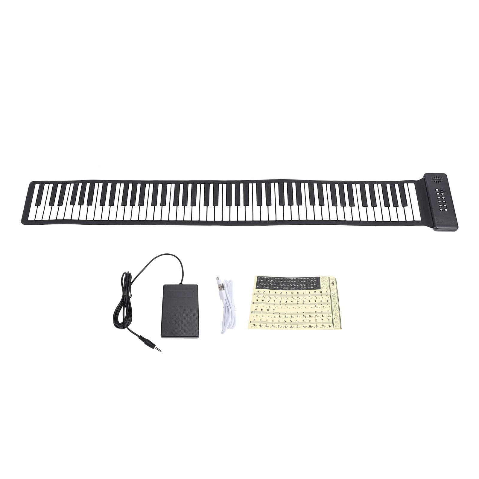 Roll Up Flexible Piano Keyboard for Kids Beginners Portable Foldable 88 Keys Silicone Bluetooth