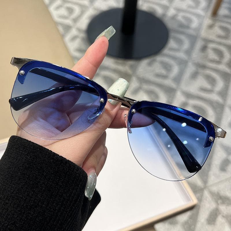 New Cool Colored Small Frame Sunglasses Fashion Women Oval Eyeglasses Men Outdoor Sunshade UV400 Eyewear 1PC