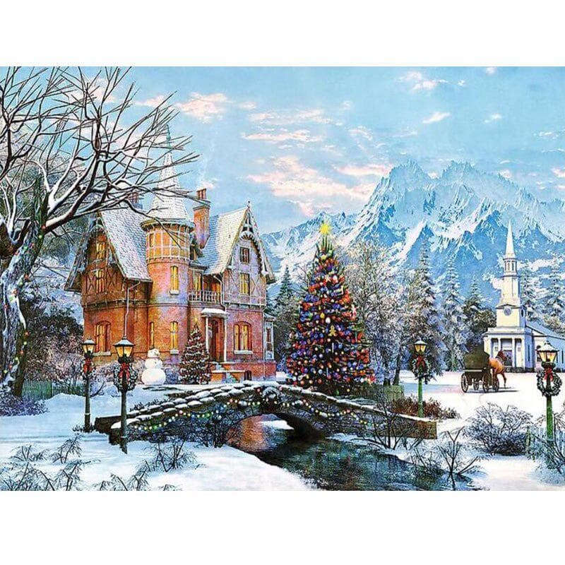 Home Decor Diamond Painting Scenery Cross Stitch Diamond Embroidery Scene Pictures of Rhinestone 20X30CM