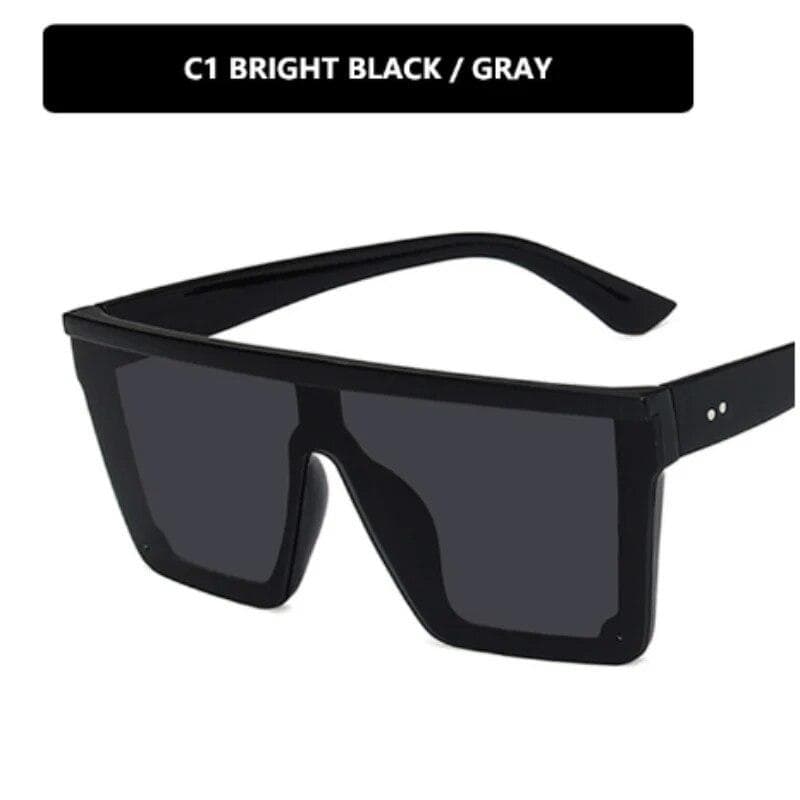 Trendy Large Frame Sunglasses for Men Women European American Style One Piece Street Photography Driving Sun Glasses 1PC