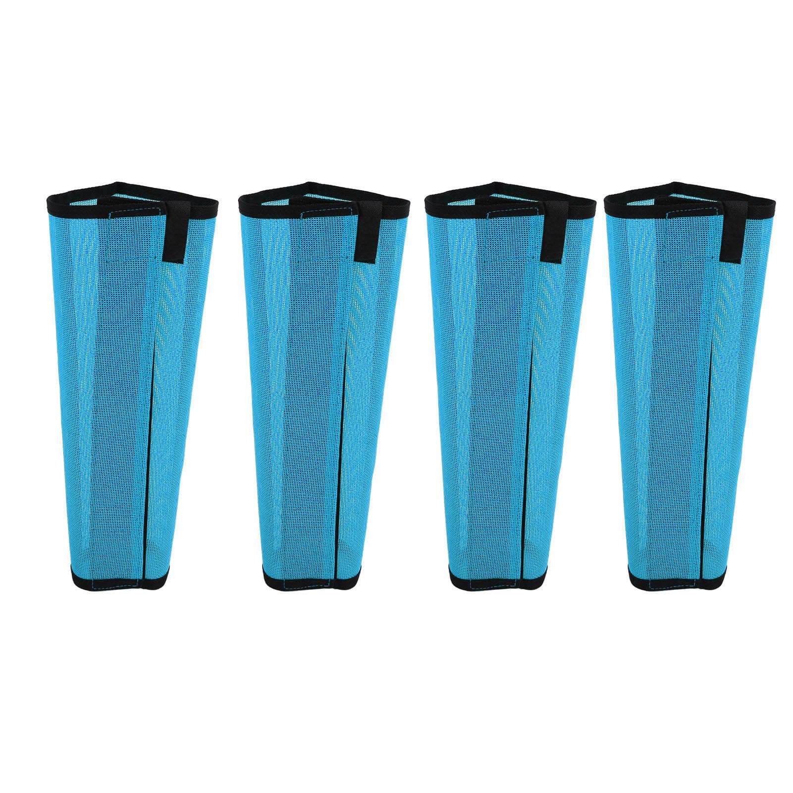 4Pcs Horse Fly Boots Breathable Comfortable Tear Resistant Fine Mesh Protective Horse Fly Leggings blue