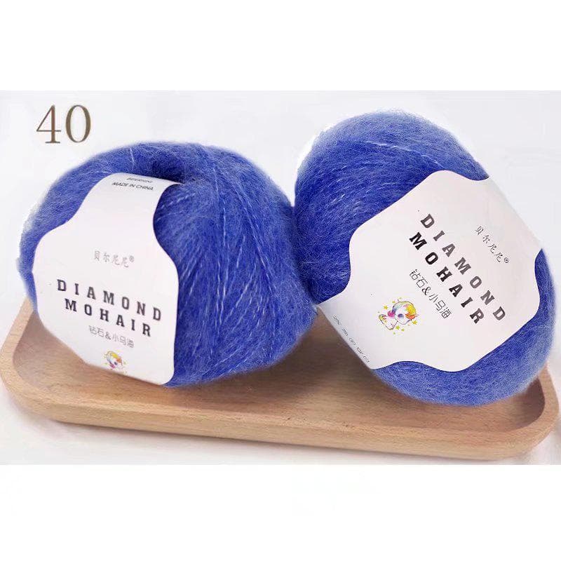Diamond Mohair Fine Yarn: Ideal for Handmade Scarves, Sweaters, and DIY Knits.
