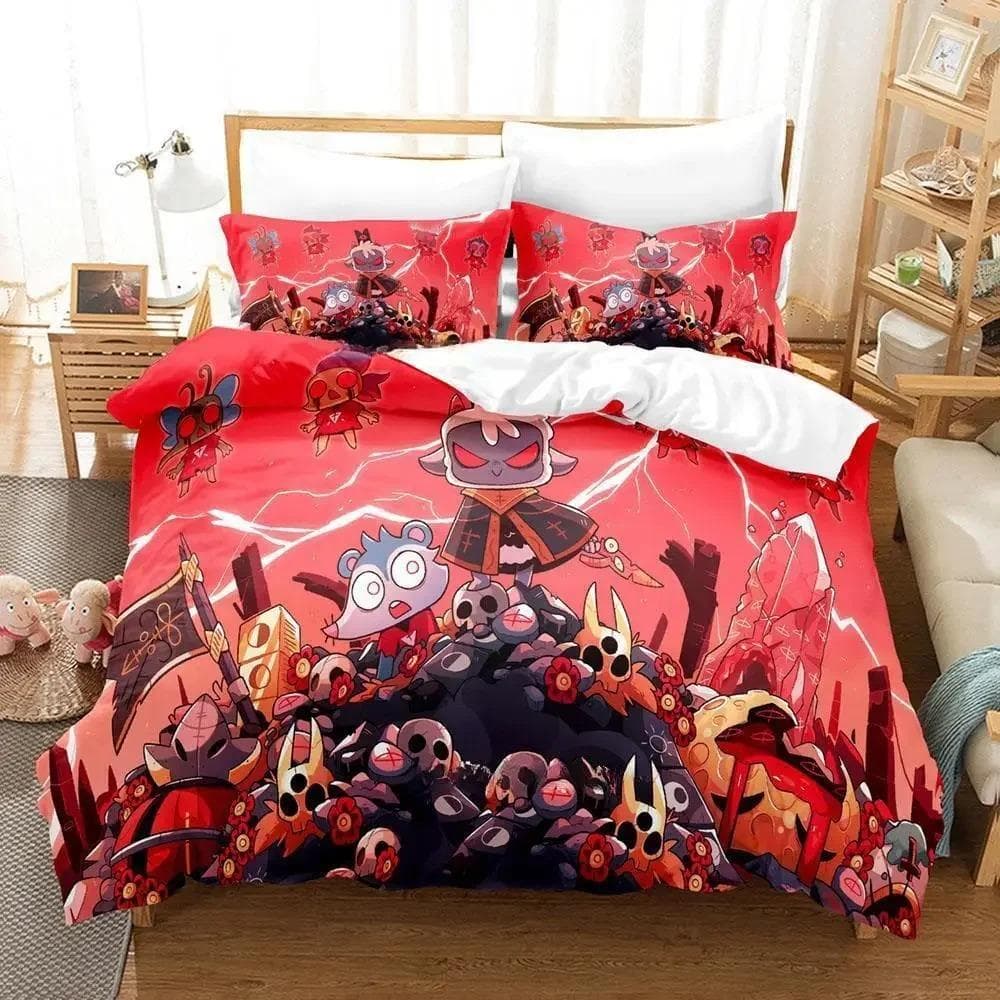Cult Of The Lamb Bedding Set Single Twin Full Queen King Size Bed Adult Kid Bedroom Duvetcover 3D Print Anime Bed Sheet AU Double 180x210cm