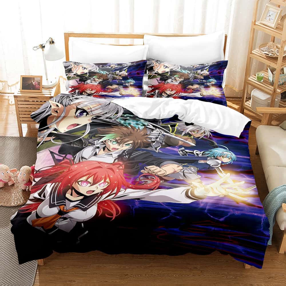 Anime The Testament of Sister New Devil Bedding Set Single Twin Full Queen King Size Bed Set Adult Kid Bedroom Duvet cover Sets EU Twin 135x200cm