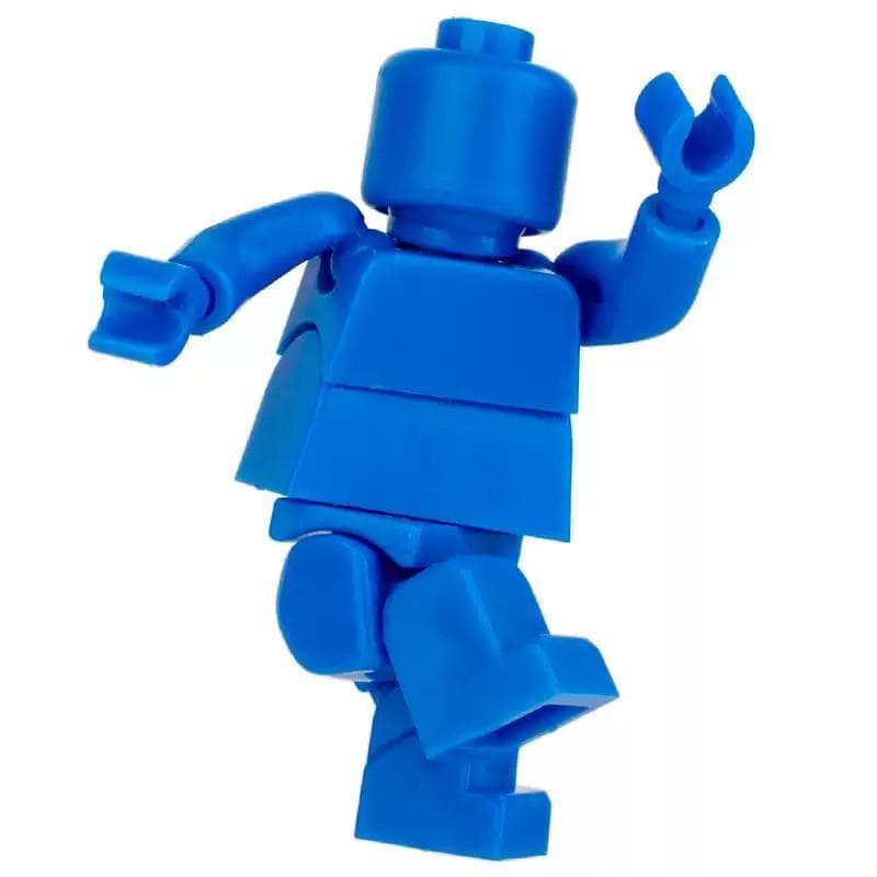 1 PC Multi-joint Movable Building Block MiniFigure Moc Children Bricks Doll Gift Toy Mini Collectible Toy Colorful 1.77 Inch blue