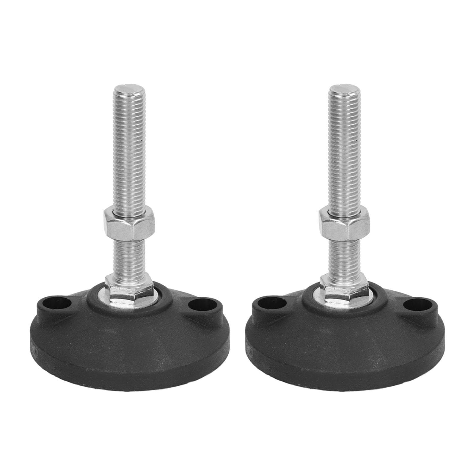 2PCS M16 Thread Furniture Glide Swivel Leveling Mount Adjustable Round Nylon Leveling Feet for