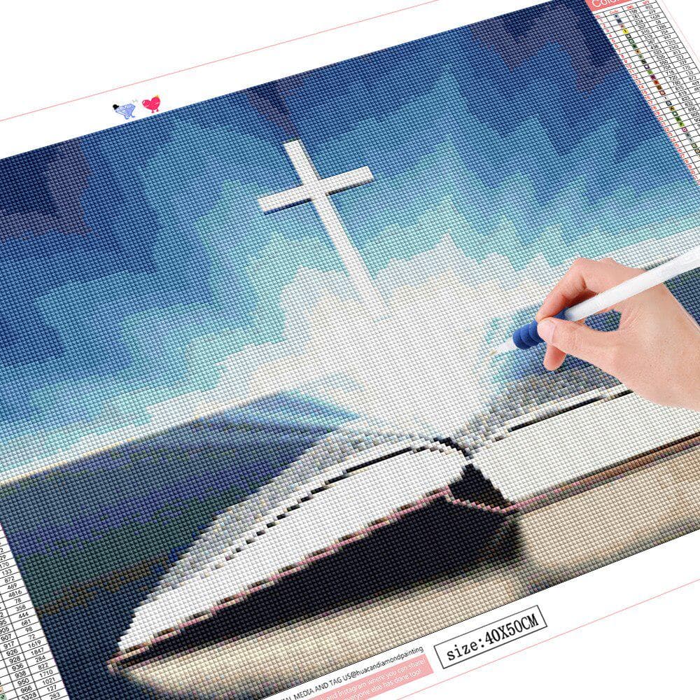 5D Diamond Painting Full Round Religion Diamond Art Embroidery Cross Stitch Kit 20X30CM