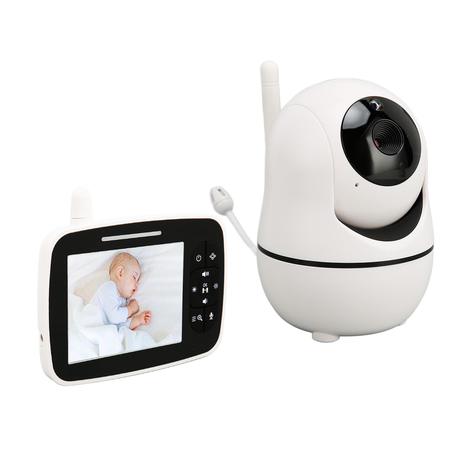 Wireless Baby Monitor with Camera 3.5in LCD Screen 2.4 GHz Wifi Night Vision 2 Way o 100‑240V US Plug