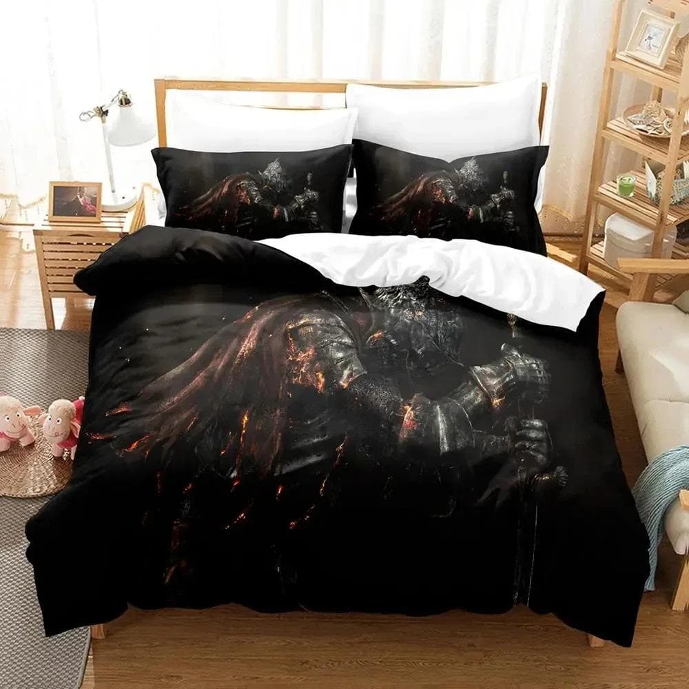 Game Dark Souls Bedding Set Duvet Cover Bed Set Quilt Cover Pillowcase Comforter king Queen Size Boys Adult Bedding Set US Twin 173x218cm