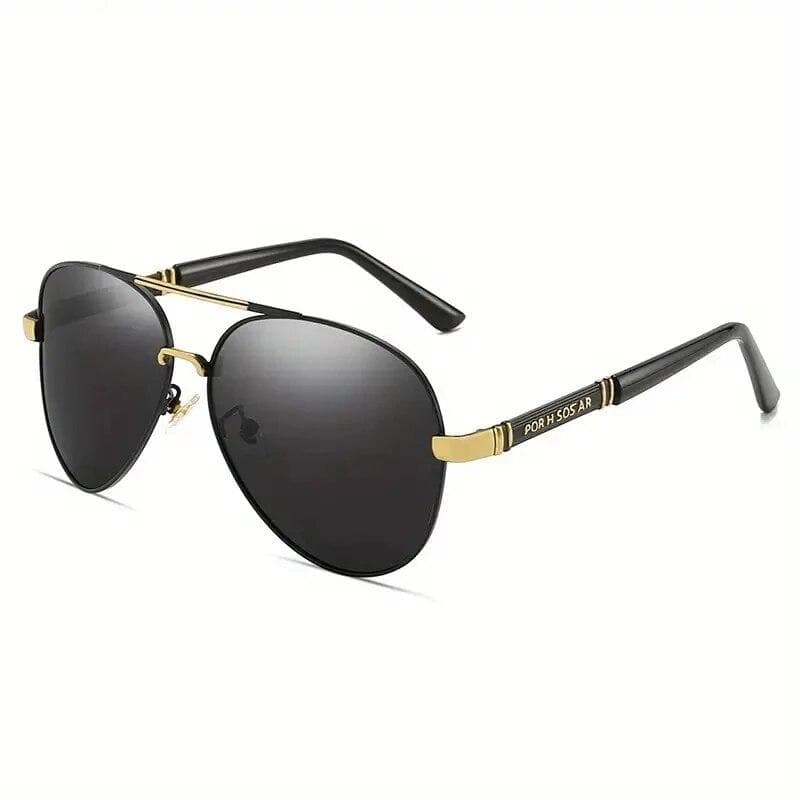Polarized Sunglasses Metal Frame Sun Glasses Outdoor Fishing Driving Goggles UV400 Eyewear gold