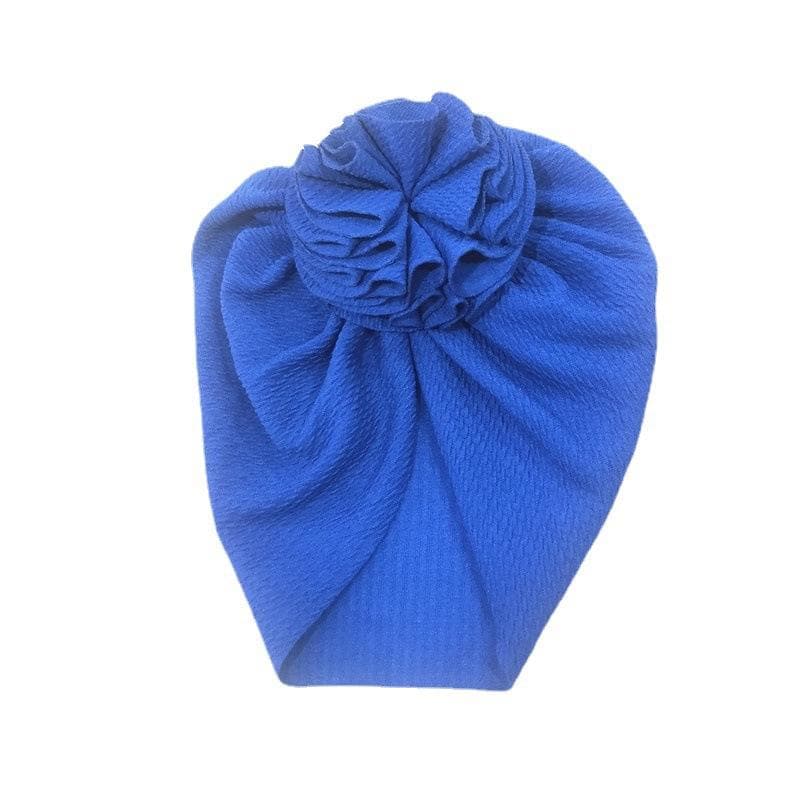 Lovely Flower Baby Hat Soft Baby Girl Hat Turban Spring Infant Toddler Newborn Baby Cap Bonnet Headwraps Kids Hat Beanies blue