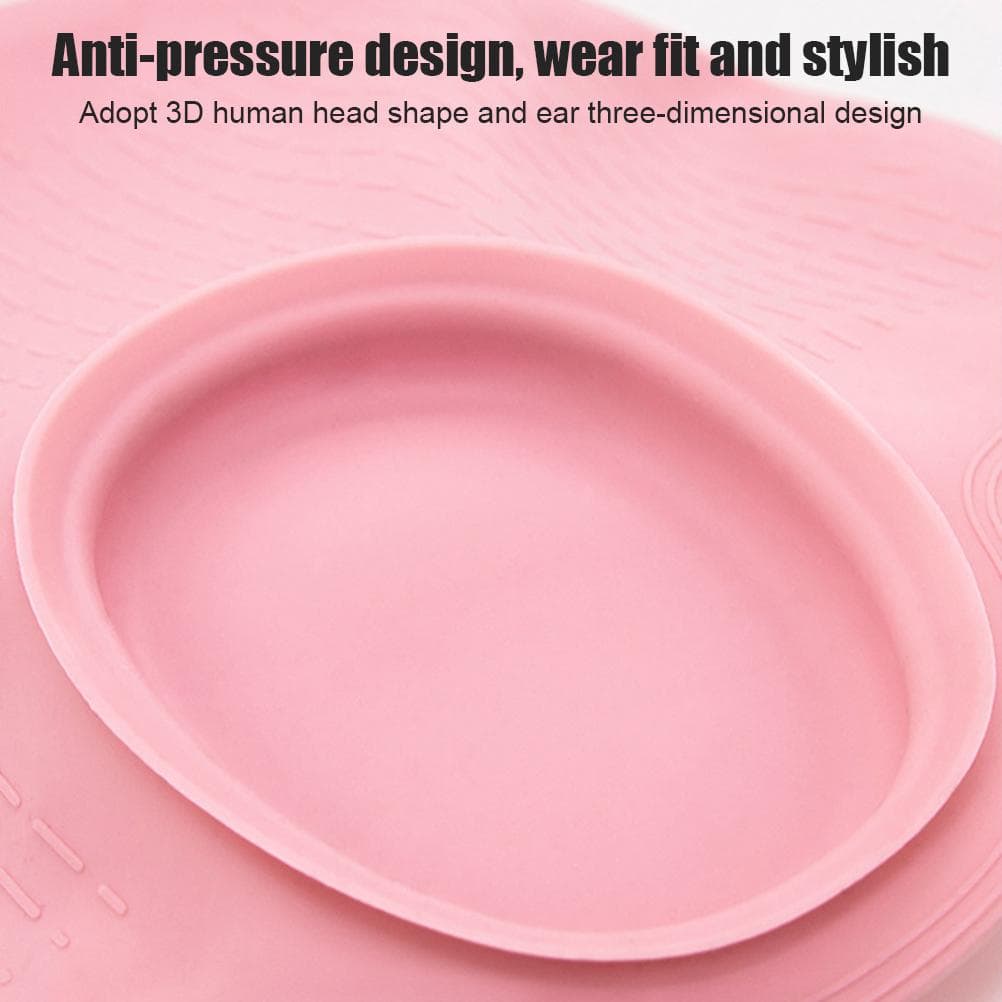 Silicone Swimming Hat with 3D Ear Protection Hat for Men and Women Waterproof Unisex Swimming Hat