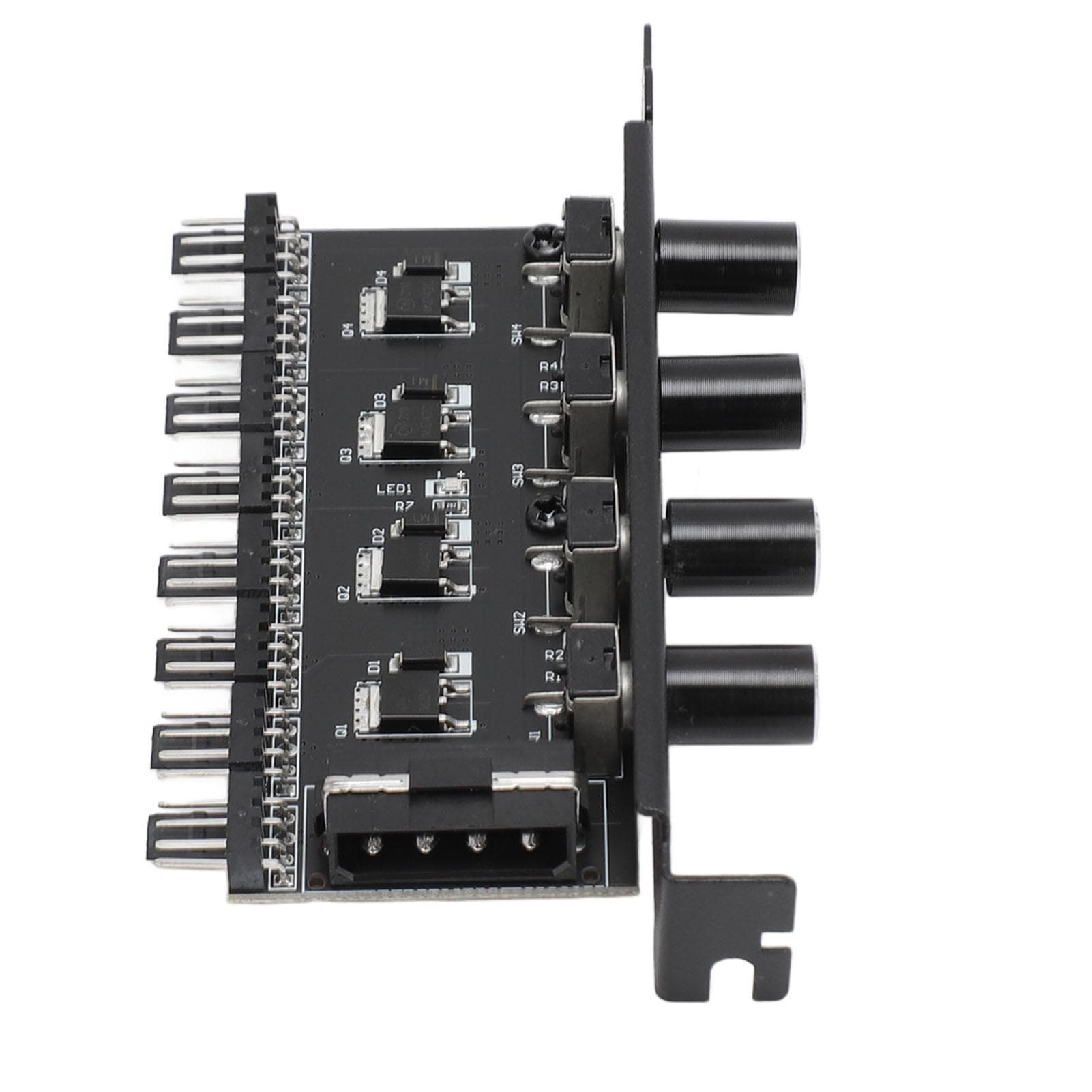 3PIN4PIN 4 Knob Cooling Fan Speed Controller PC 8 Channels Fan Hub for CPU Case HDD VGA PWM Fan12V
