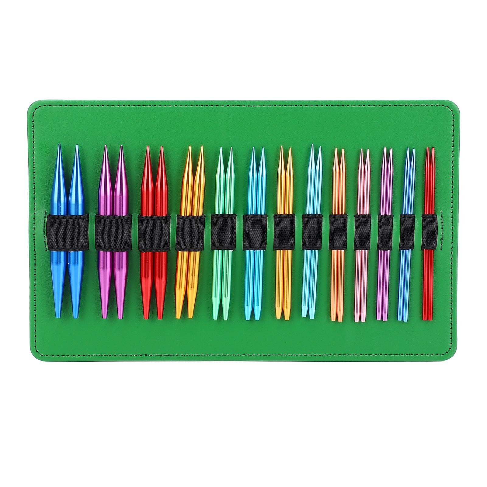 26PCS 10CM Circular Knitting Needles 3.0-10.MM Aluminum Interchangeable Needle and Cable Set for