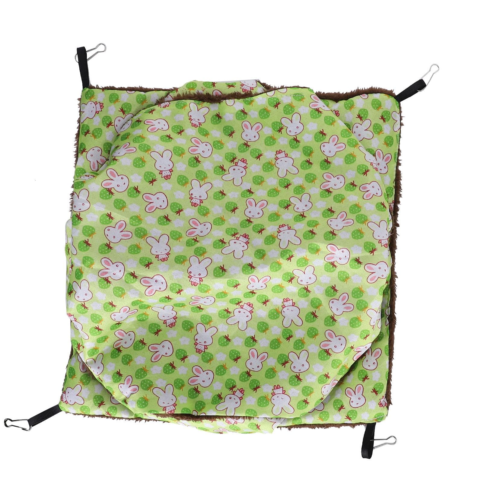 TripleLayer Hammock Small Animal Pet Cage Hamster Soft Warm Sleeping Hanging Bed(30x30cm Large green