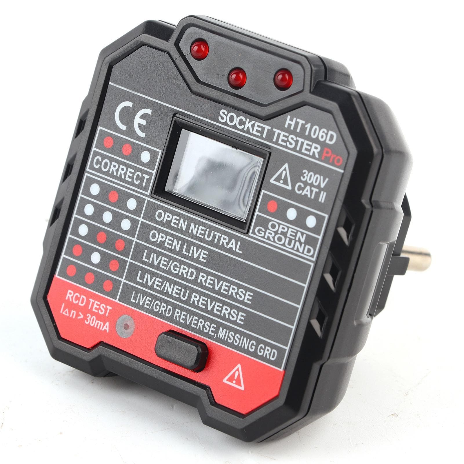 Electric Socket Tester Digital Display Fault Checker Detector Wall Plug in