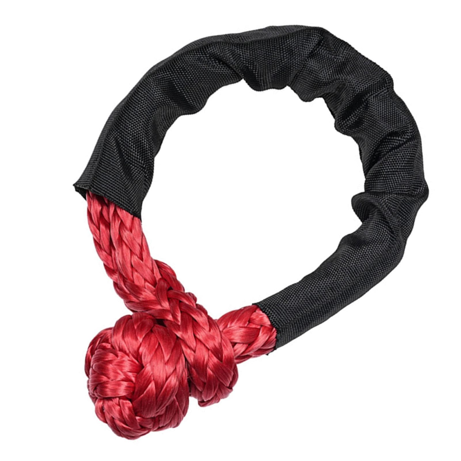 Soft Shackle 17 Tons Breaking Strength Heavy Duty Polymeric Polyethylene Road Recovery Rope for red