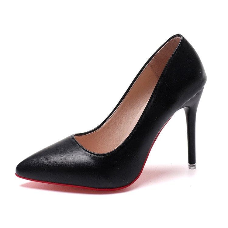 Sexy Red Women High Heels Classic Ladies Pumps Autumn Soft Leather Dress Heel Shoes for Women Banquet Wedding High Heels 42
