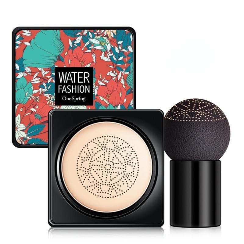 One Spring Air Cushion CC Cream Mushroom Head Foundation  Moisturizing BB Cream Nude Makeup Long Lasting Matte Concealer Foundation Makeup 02 (Ivory white)