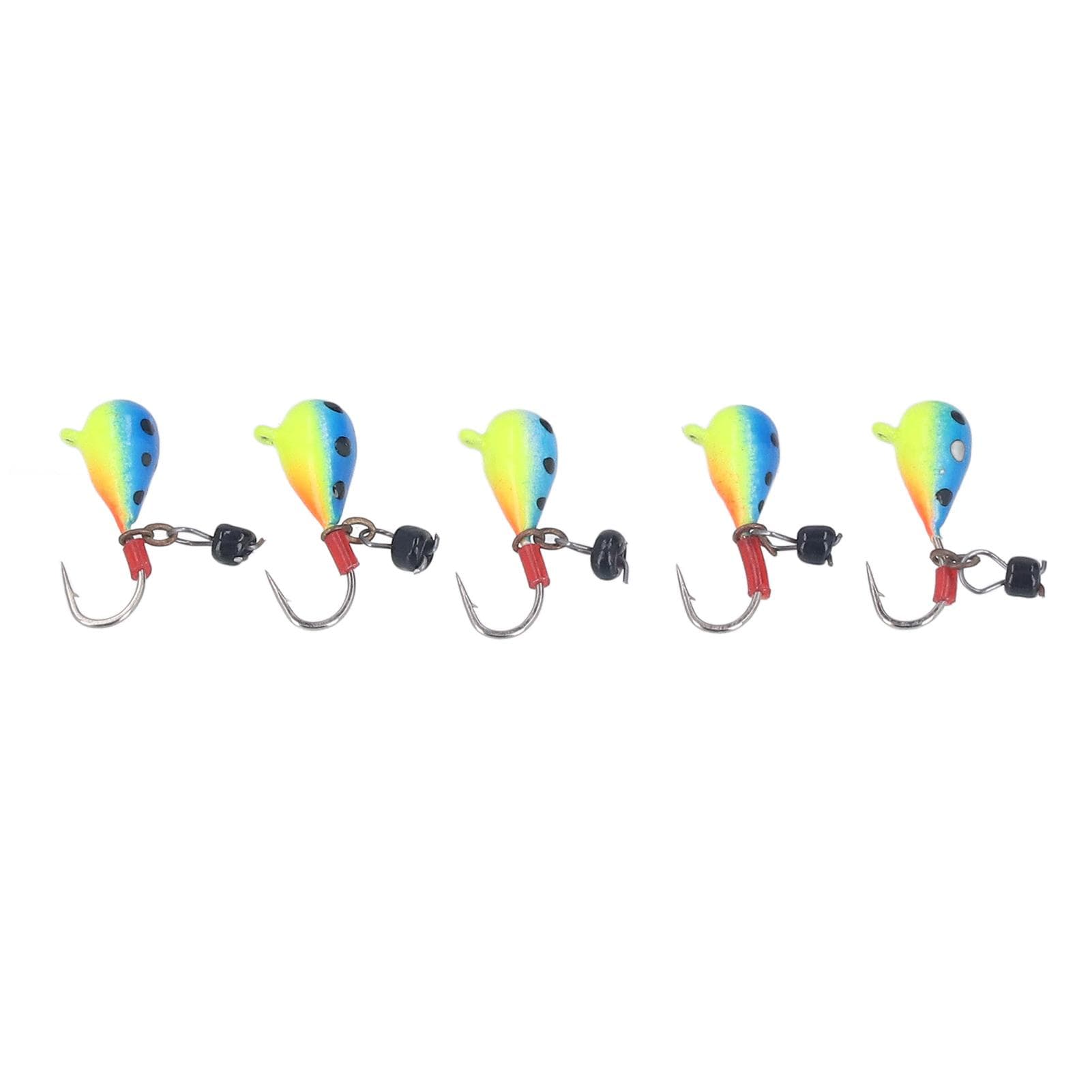 5pcs Ice Fishing Hooks High Carbon Steel Ice Fishing Jigs Outdoor Winter Fishing Lures for