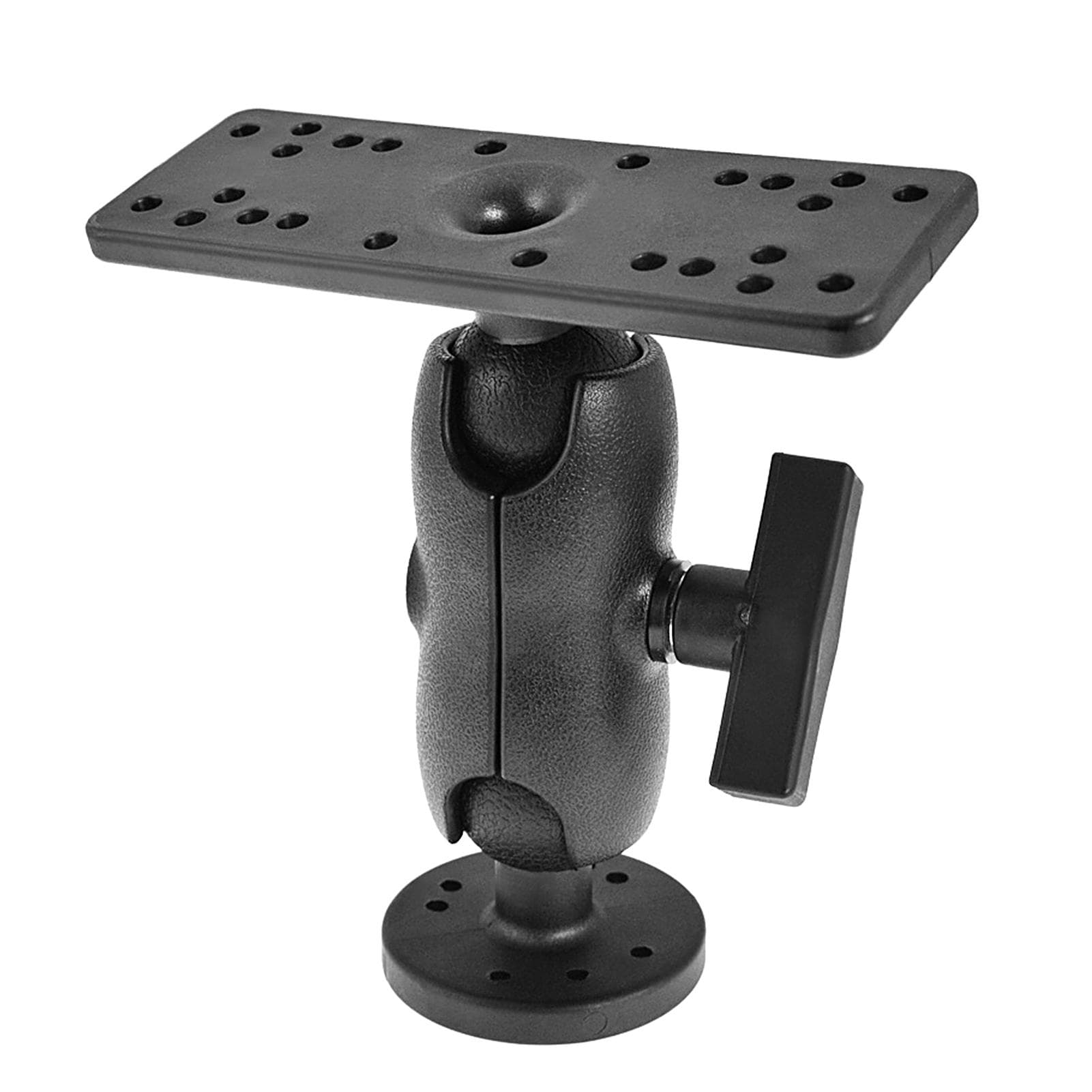 Portable Kayak Fishfinders Holder Fish Finder Ball Mount Base 360 degrees Swivel Fish Finder Mount Fish black