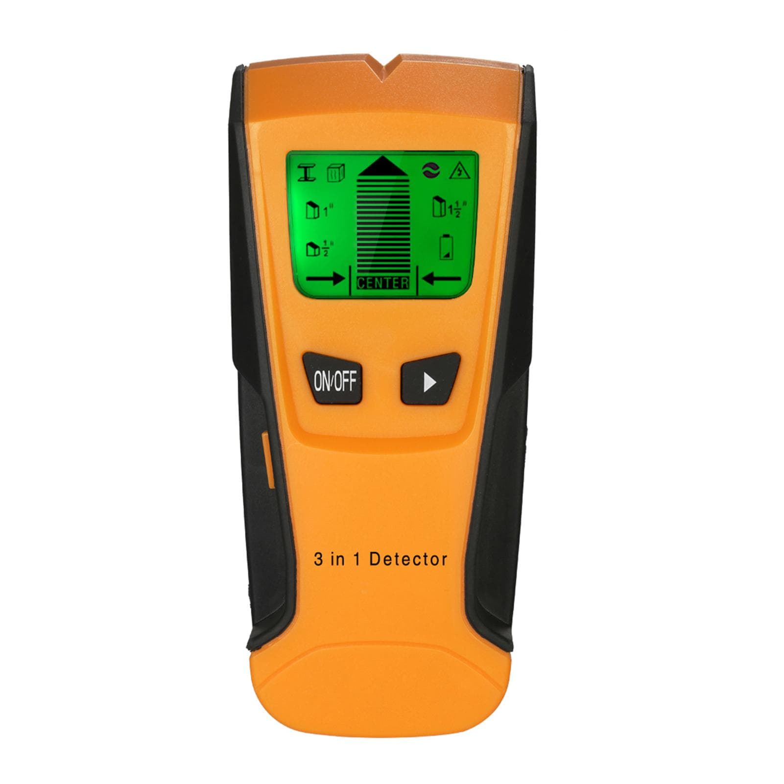 Stud Finder 3 in 1 Multi-functional LCD Digital Wall Detector Metal Wood AC Cable Live Wire Scanner orange