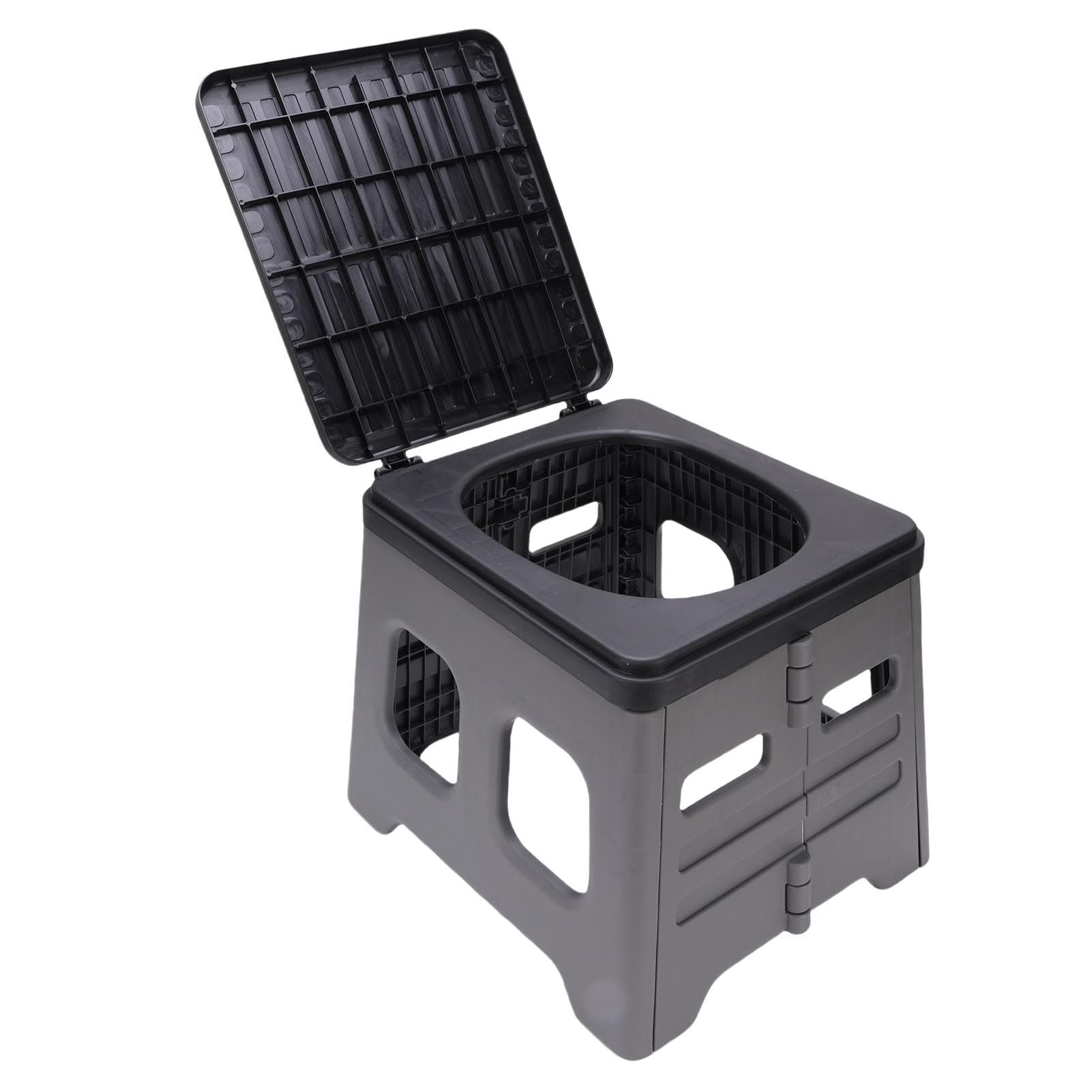 Portable Toilet PP Foldable Compact Potty for Travel Camping Fishing Outdoor Activities Green