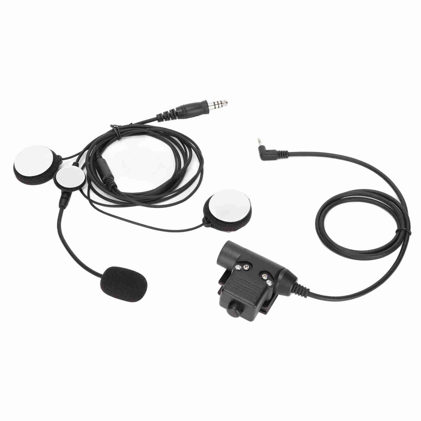 7.1mm Motorcycle Headset Bilateral Helmet Headphone with U94 PTT for MOTOROLA T5428 6200C T80 and