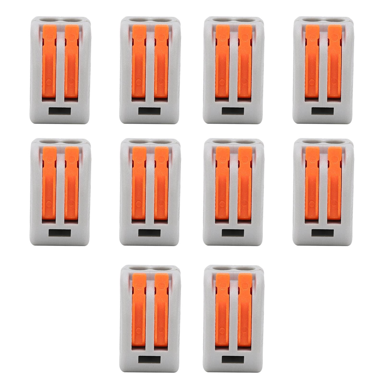 10Pcs Wire Block Clamp Terminal Quick Conductor Flexible Hard Cable Connector PCT212