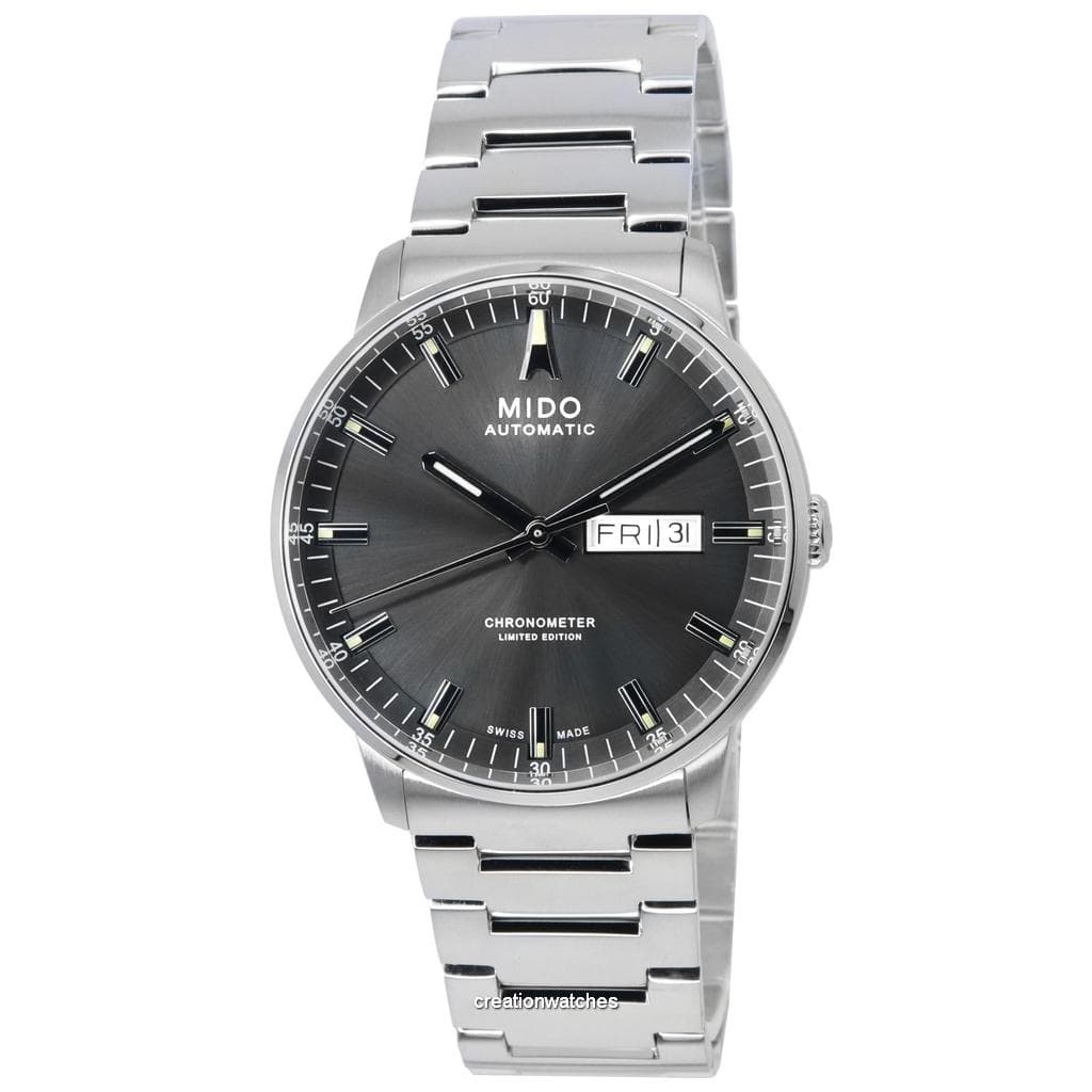 Mido Commander IBA Limited Edition Chronometer Anthracite Dial Automatic M021.431.11.061.02 M0214311106102 Men's Watch grey