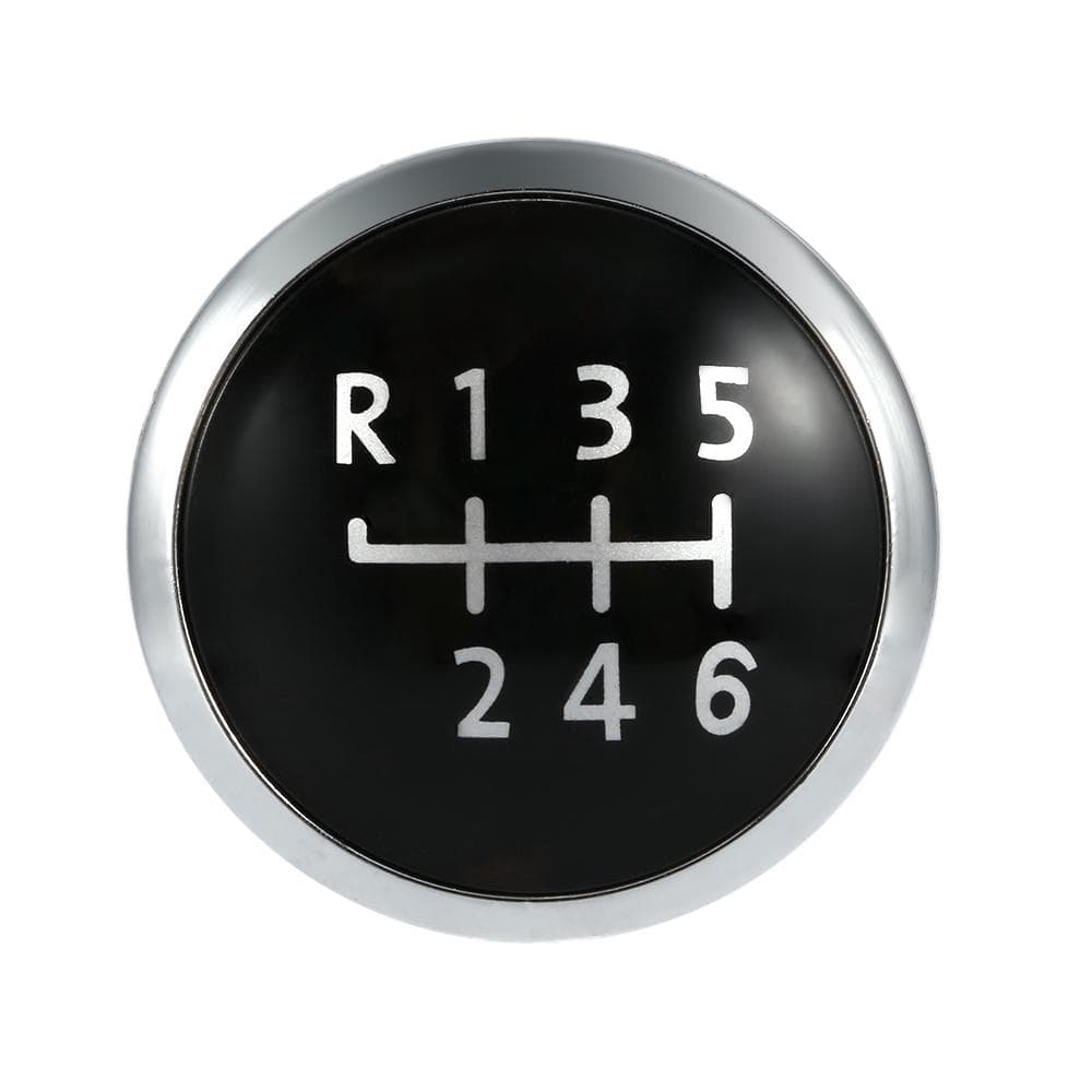 5/6 Speed Gear Knob Badge Emblem Cap Knob Cover Replacement for multivan T5 Transporter 2003-2010 6 black