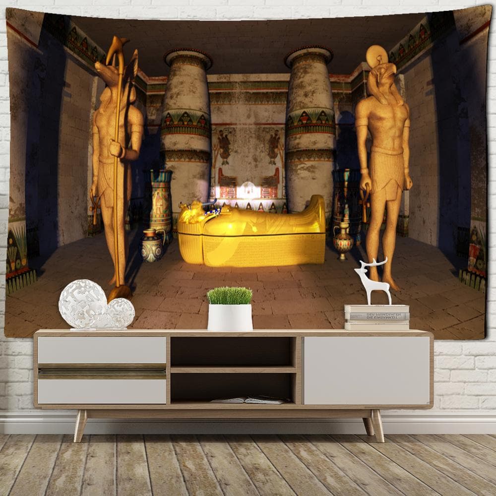 Ancient Egypt Pharaoh Tapestry Wall Hanging Vintage Boho Witchcraft Hippie Tapiz Home Decor Background Cloth 95x70cm