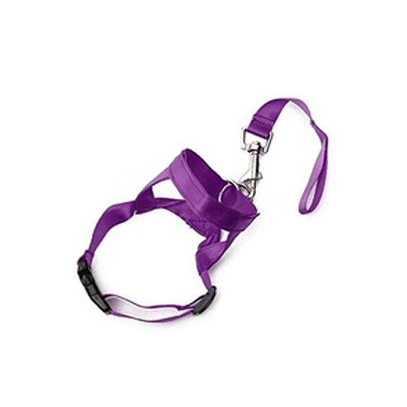 Dog Pet Head Collar Gentle Halter Leash Leader No Pull Straps for Training Dogs Pet Dog Head Halter Training Collar? M purple