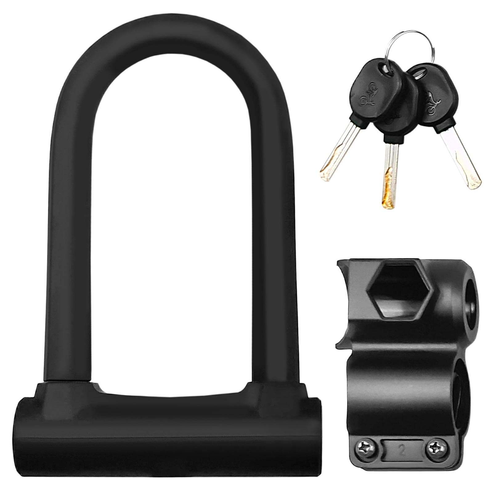 Bike Lock Heavy Duty Bicycle U Lock Secure Lock with Mounting Bracket Lock Set