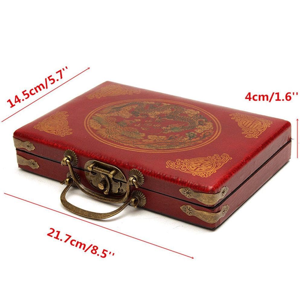Chinese Numbered Mahjong Set 144 Tiles Mah-Jong Set Portable Chinese Toy with Box