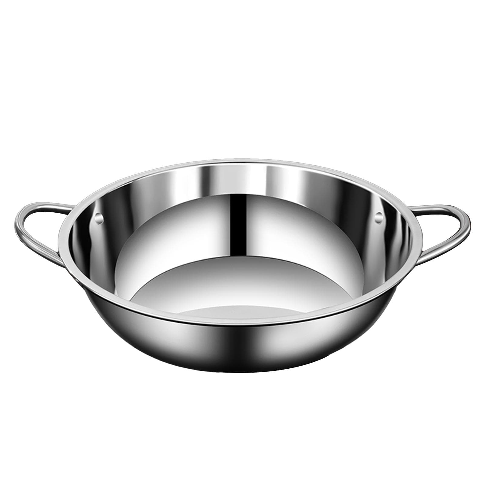 Stainless Steel Hot Pot with Dual Handle Thick Stainless Steel Cooking Pot for Induction Cooker Gas