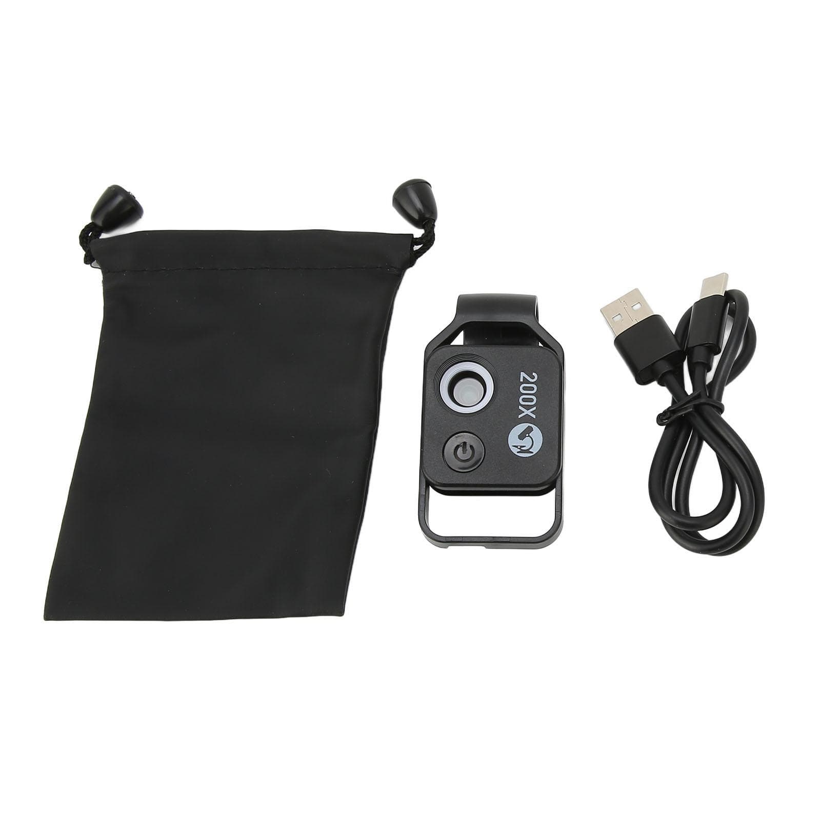 APLMS002 Mobile Phone Microscope LED Lens 200x HD Magnification Phone Camera Macro Lens for Outdoor