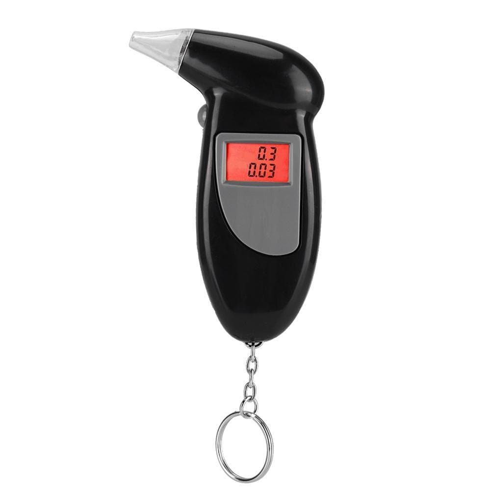 1PCS Portable Blowing Alcohol Testing Breath Analyzer Equipment For Automobiles With LCD Display black