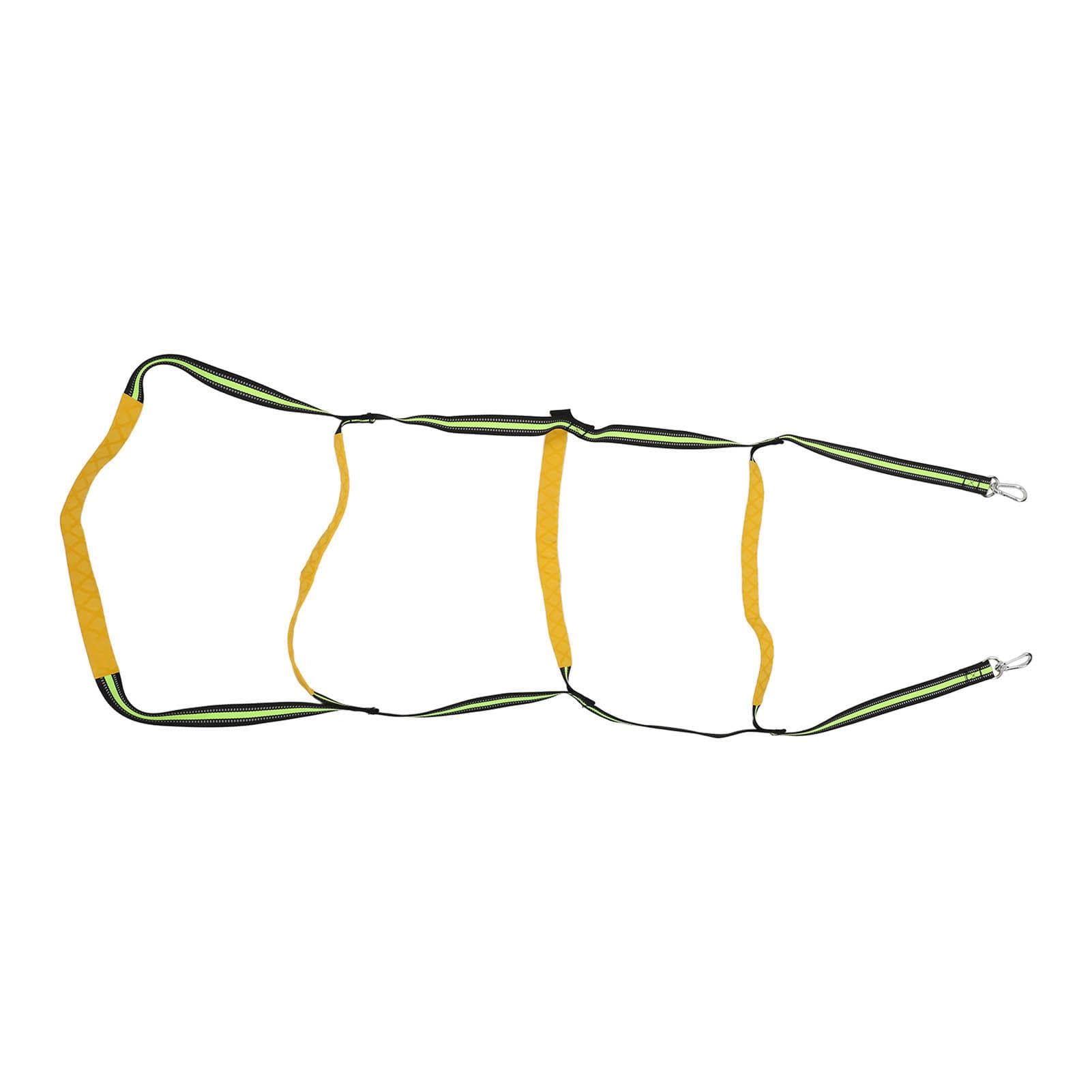 Boat Rope Ladder 4 Steps Foldable UV Protection Reflective Rope Marine Rope Ladder with Stainless