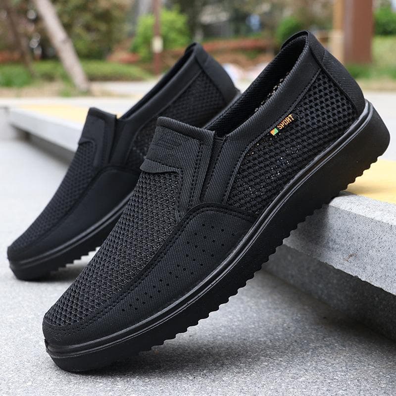 Summer Sneakers Men Fashion Casual Walking Shoes Breathable Mens Loafers men casual shoes 39 black