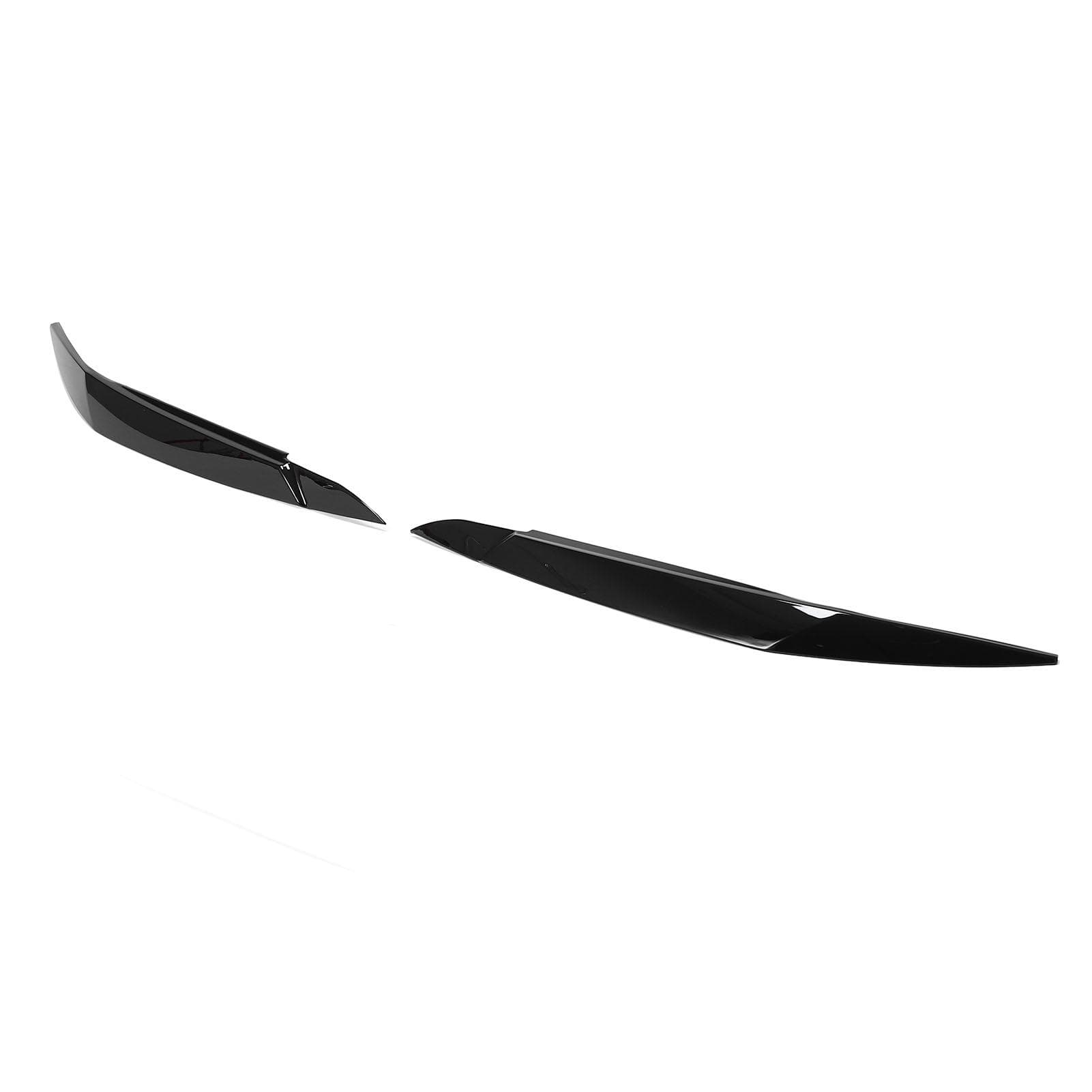 1 Pair Headlight Eyebrow Decorative Trim Left Right Headlamp Eyebrow Strip Trim for X6 E71 2008 to black