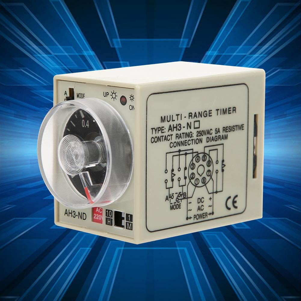 On Delay Time Relay Mini Multi Time Period Adjustable a B Double Mode AH3 ND AC220V