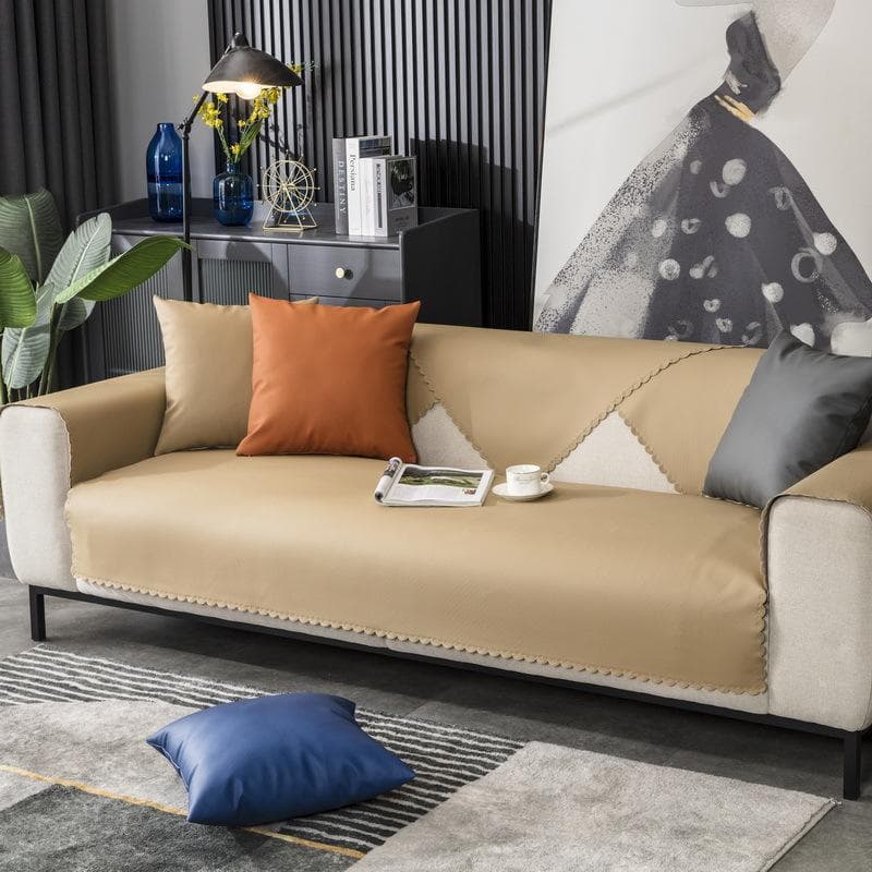 Waterproof Pu Leather Sofa Cover Mat Anti-scratch Non-Slip Sofa Towel Kids Dog Pet Pad for Living Room Soft Smooth Couch Covers 70x70cm 1pcs